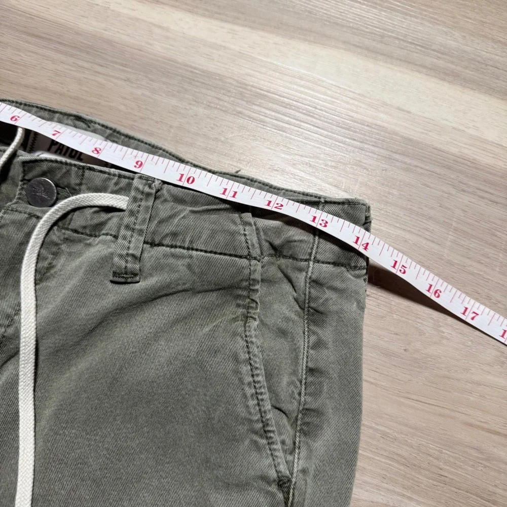 Paige Wide Leg Pants Womens 28 Green Lyocell Drawstring Relaxed Casual Trousers - Picture 13 of 13